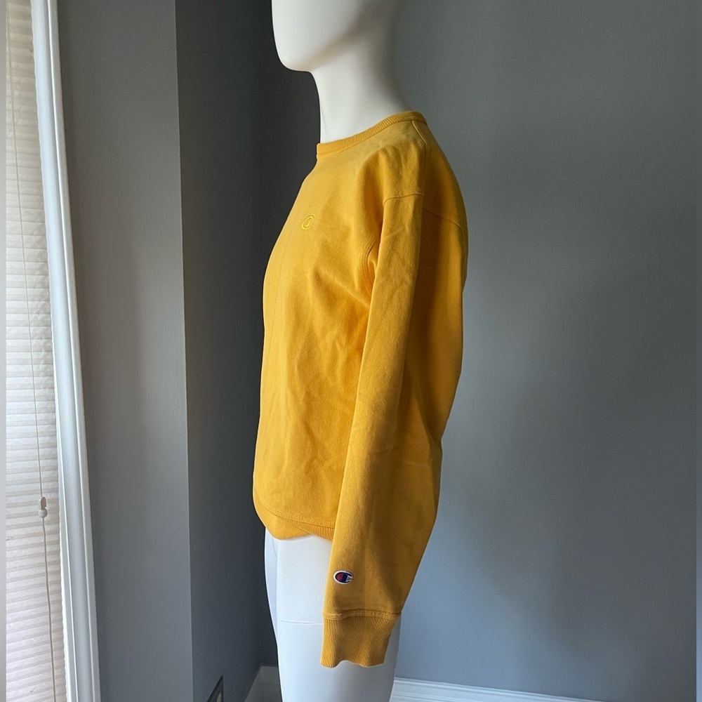 Champion Men's Mustard Crewneck Sweater - Picture 2 of 6